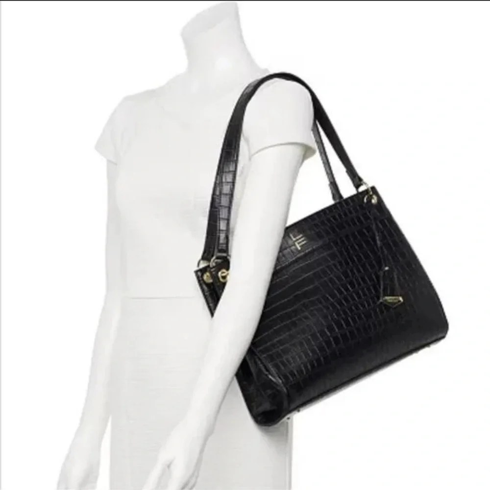 NWT London Fog Brielle Croco Satchel